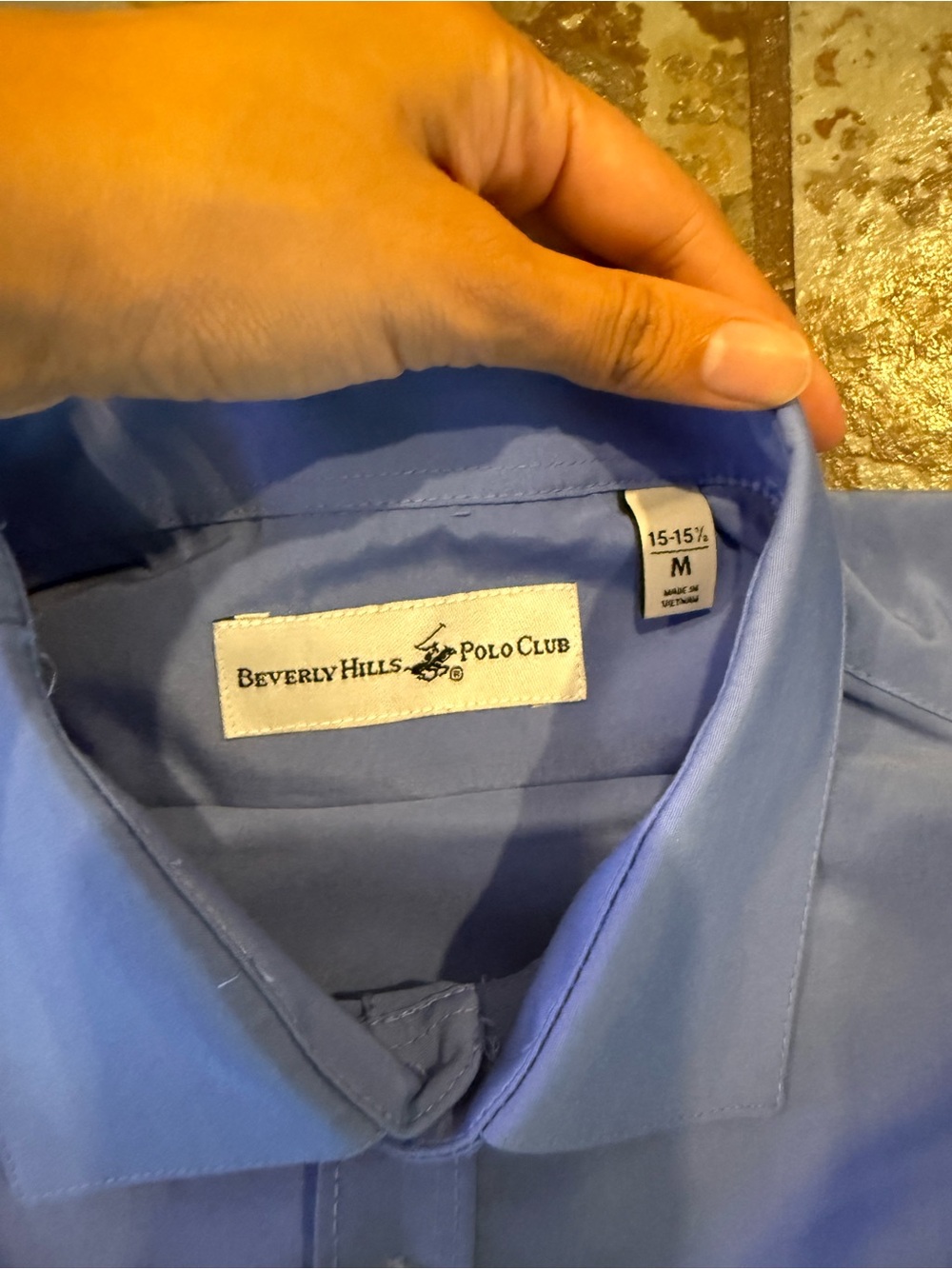 Beverly Hills Polo Club Men's Sky Blue Dress Shirt - Point Collar